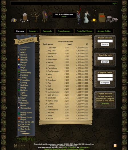 old school hiscores